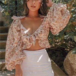 🌸 Tularosa Bristol Cropped Blouse